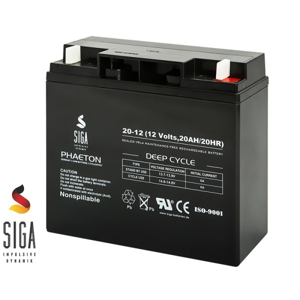 SIGA AGM battery 20Ah, 12V