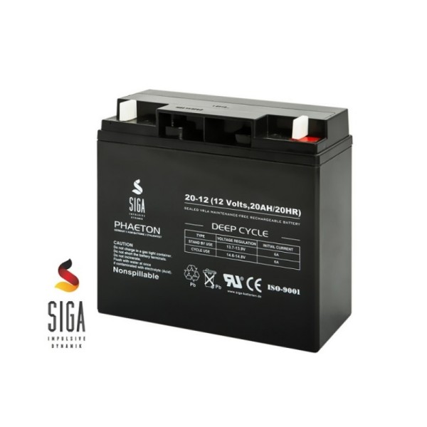 SIGA AGM battery 20Ah, 12V