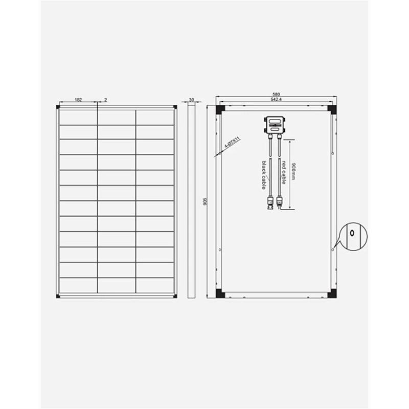 Solarni modul 100w monokristal-črn okvir