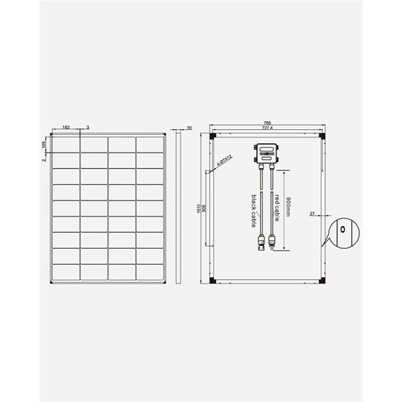 Solarni modul 150w monokristal-črn okvir