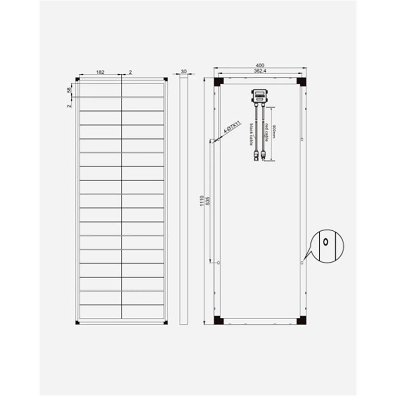 Solarni modul 80w monokristal-črn okvir