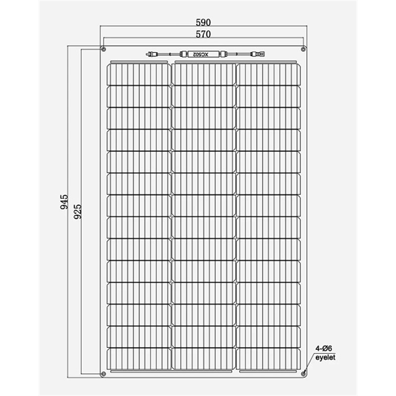 ETFE fleksibilni solarni panel 100W/12V