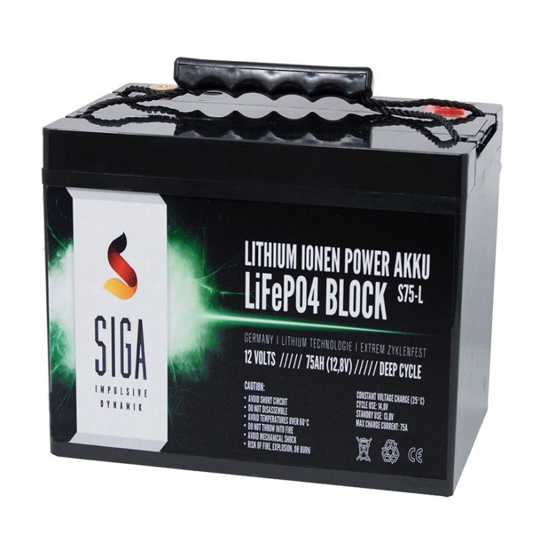 Lithium battery 75 Ah 12V