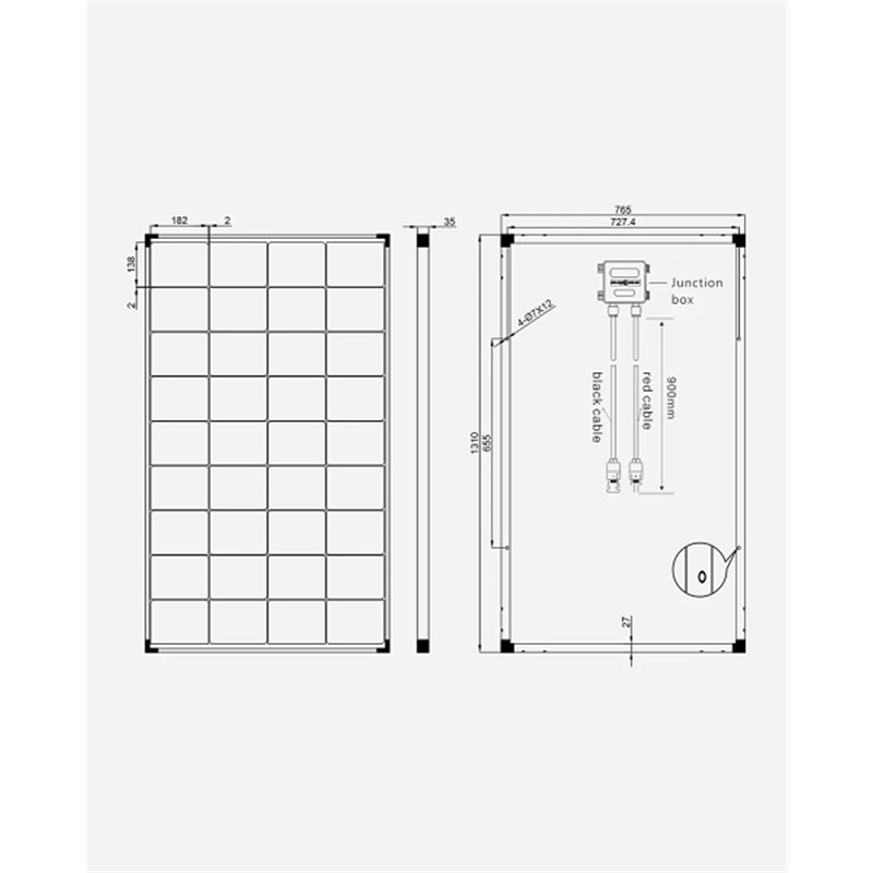 Solarni modul 210w monokristal-črn okvir