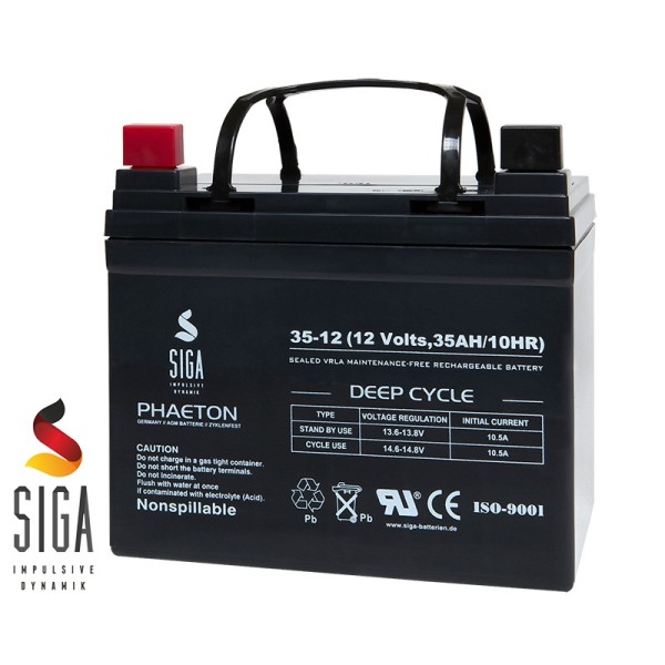SIGA AGM batteria 35Ah, 12 V