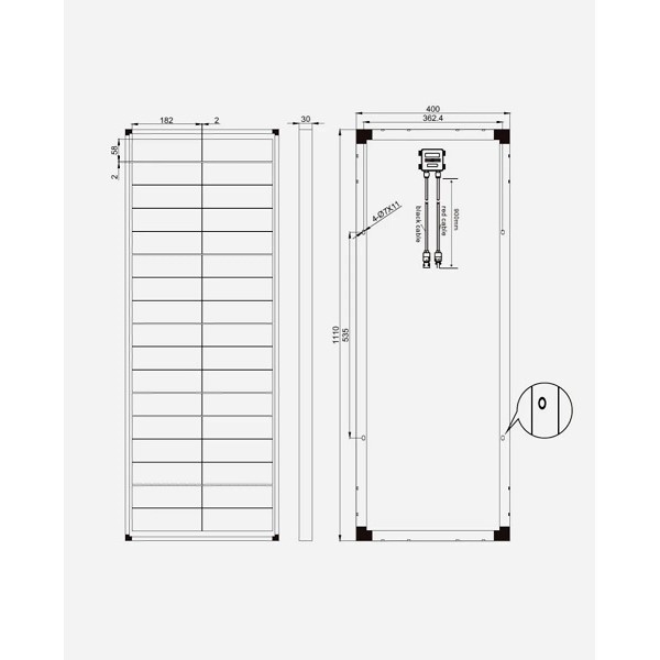 Solarni modul 80w monokristal-črn okvir
