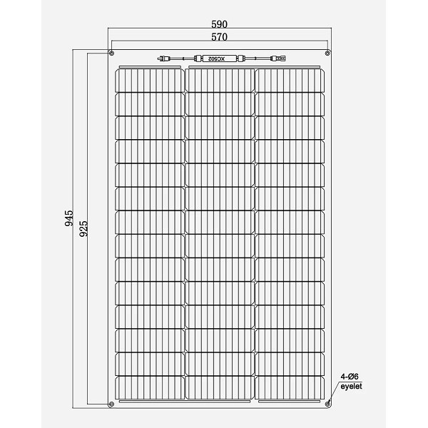 ETFE fleksibilni solarni panel 100W/12V