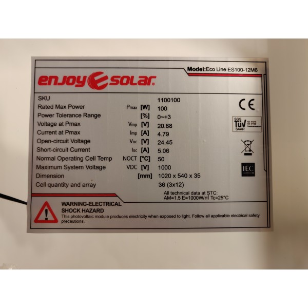 Solarni panel 100W Monokristal