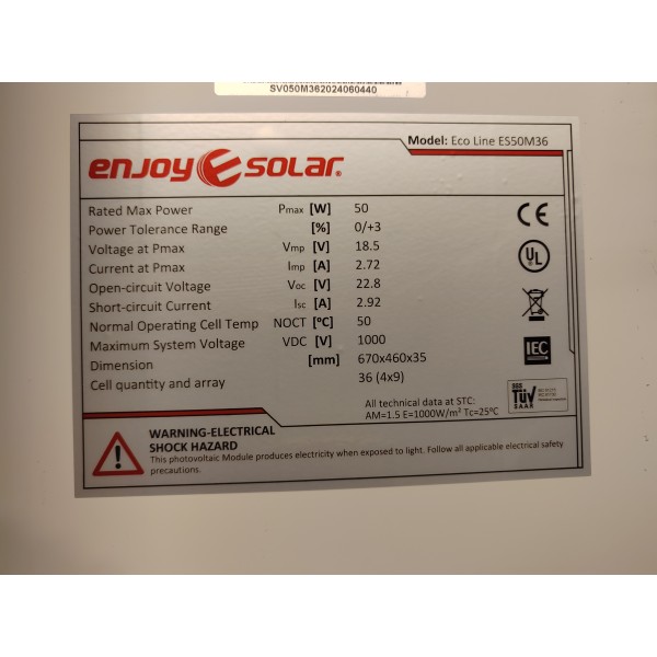 Solarni modul 50W monokristal