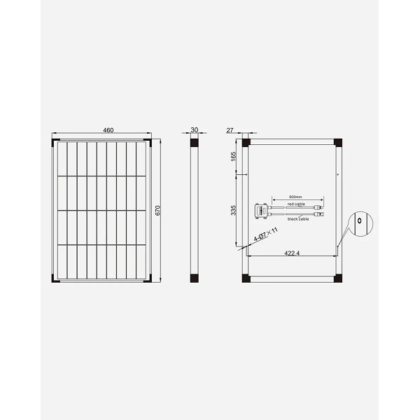 Monokristalni solarni panel 50W 