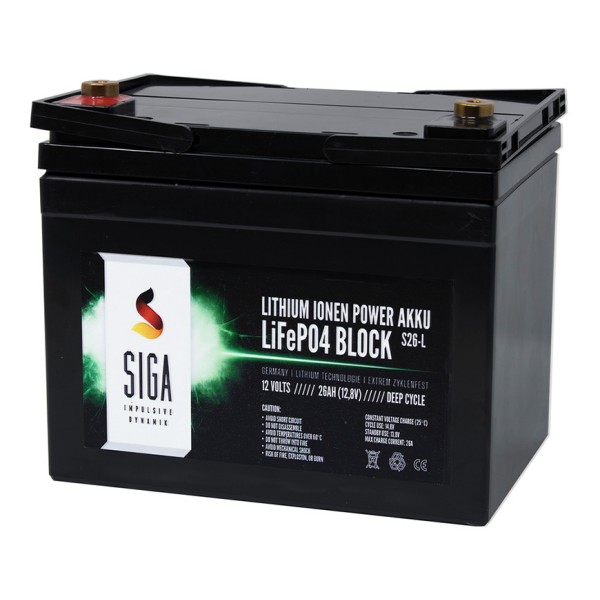 Batteria al litio da 26Ah 12V
