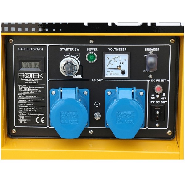 Dizelski agregat 5000W, 1-fazni