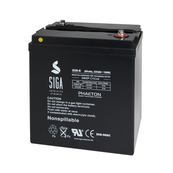 PHAETON AGM batteria 225 Ah 6V
