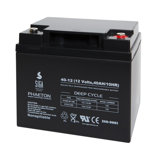 SIGA AGM batteria 40 Ah, 12 V