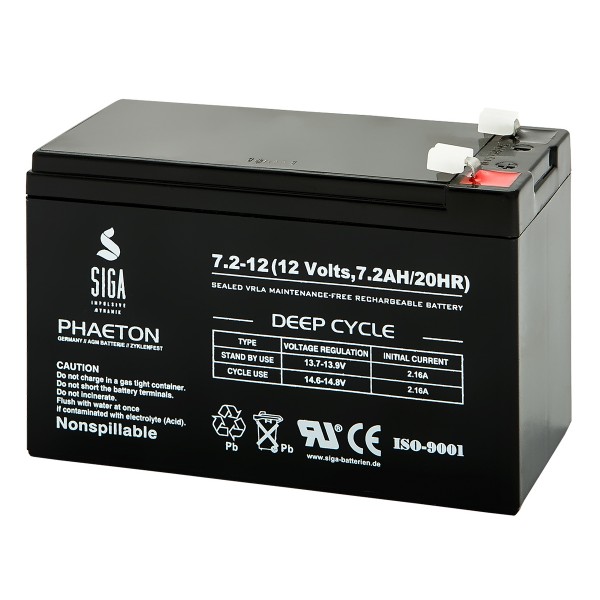 SIGA AGM batteria 7,2 Ah, 12 V 