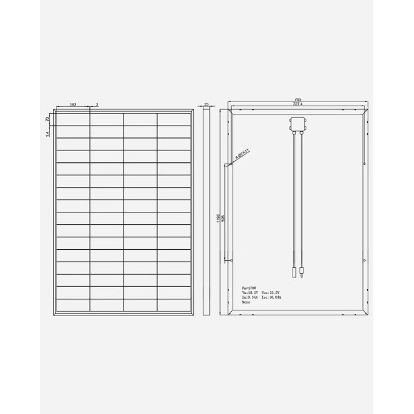 Solarni panel 170W monokristal