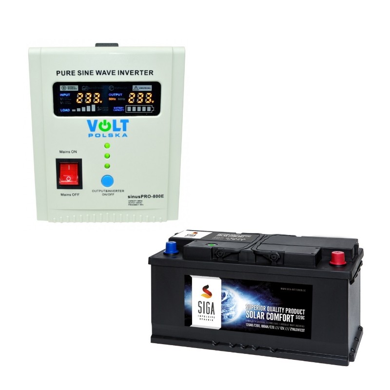 UPS komplet 800E + 120Ah akumulator