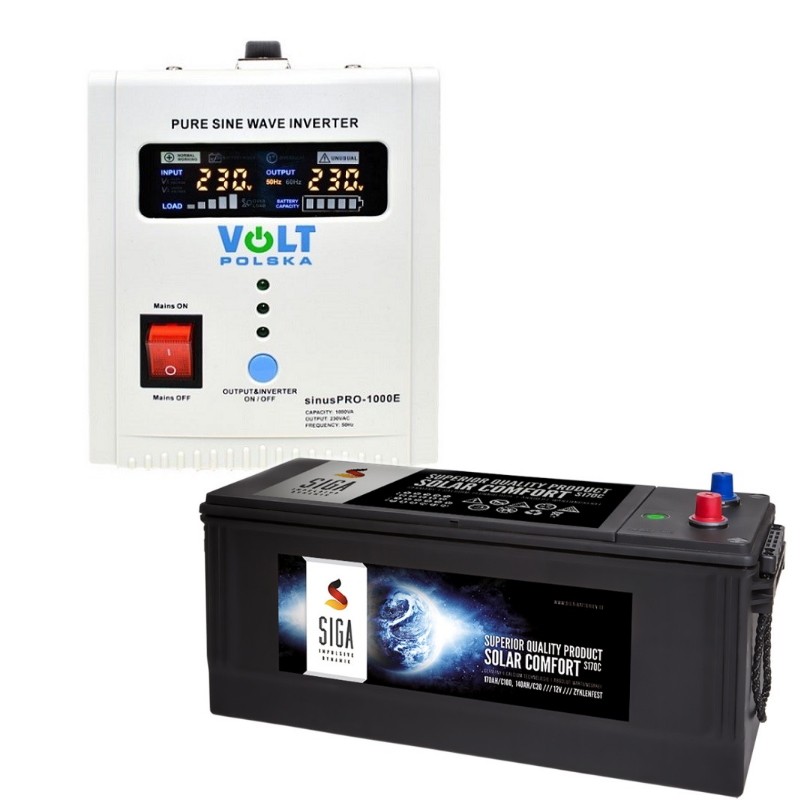 UPS komplet 1000E + 170Ah akumulator