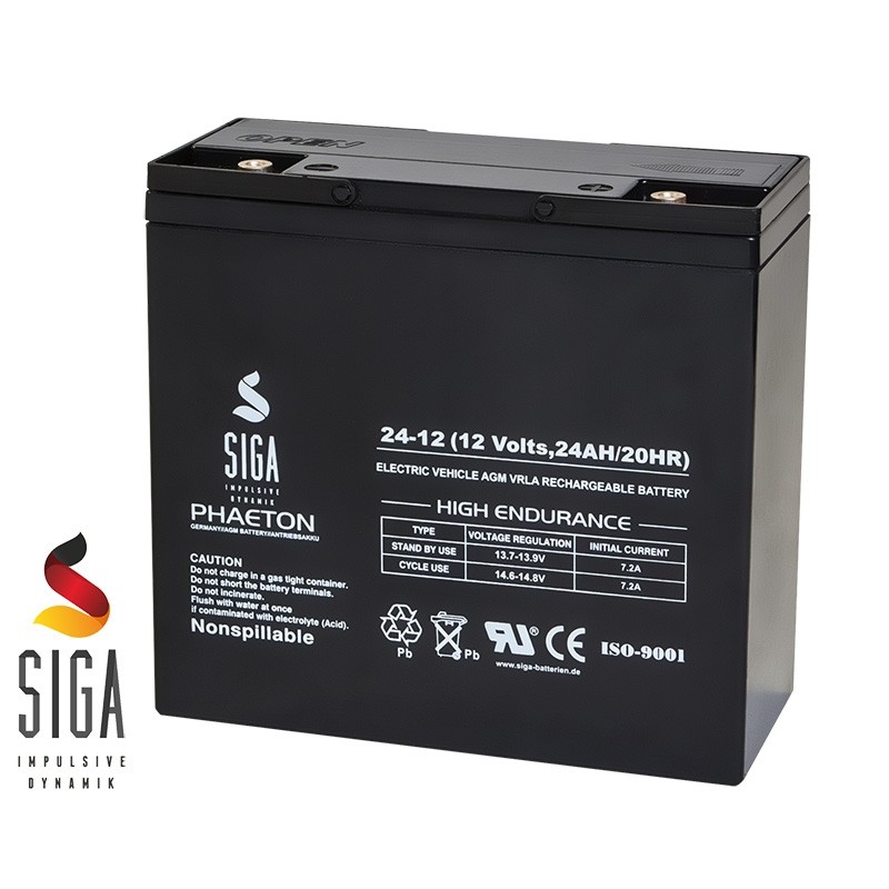 SIGA AGM akumulator 24Ah, 12V