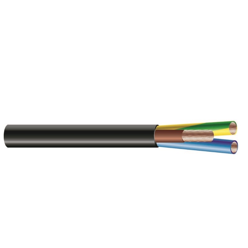Inštalacijski kabel H03VV-F 3X0,75mm2 ČRN 