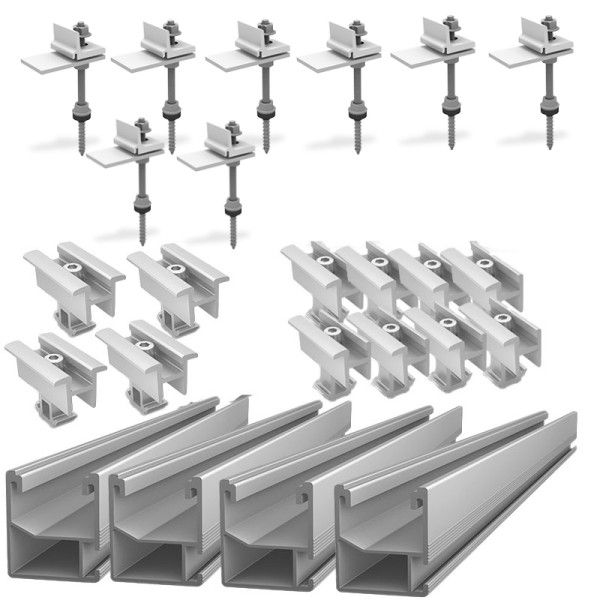 Mounting system for 4x300W solar panel