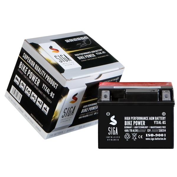 AGM Motorcycle battery 4Ah (R+)