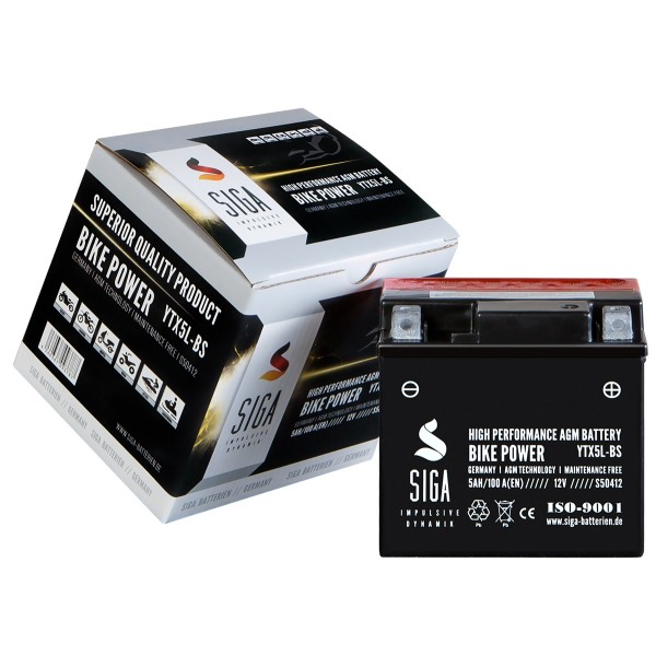 AGM Motorcycle battery  5Ah (R+) 