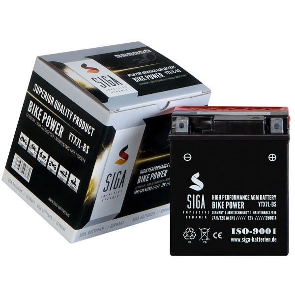 AGM Motorcycle battery 7Ah (R+)