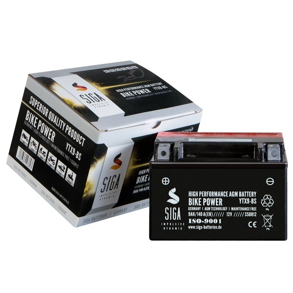 AGM Motorcycle battery 9 Ah (L+)