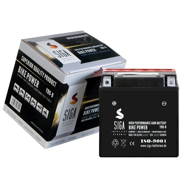 AGM Motorcycle battery 9Ah 12V (L+) 