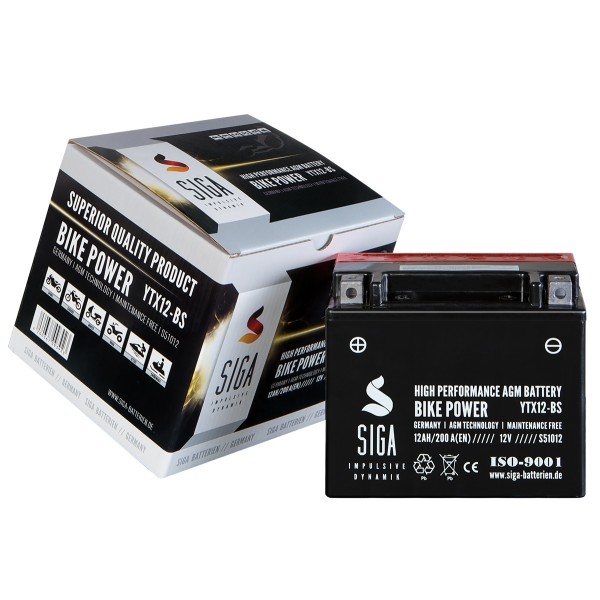 AGM Motorcycle battery 12 Ah (L+)