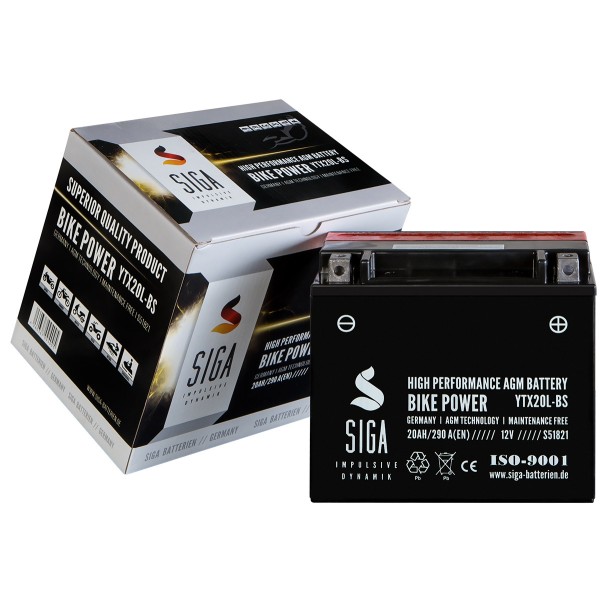 AGM Motorcycle battery 20Ah (R+)