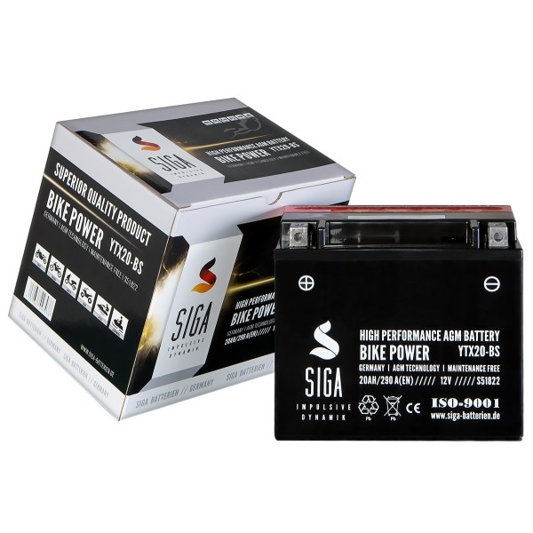 AGM Motorcycle battery 20Ah (L+)