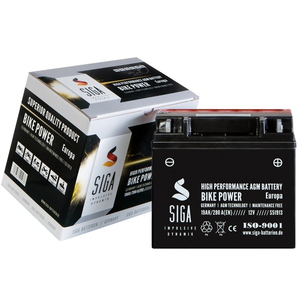 AGM Motorcycle battery 19 Ah (R+)