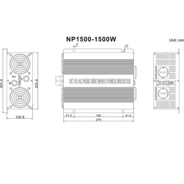 PURE SINE 1500W 12V 