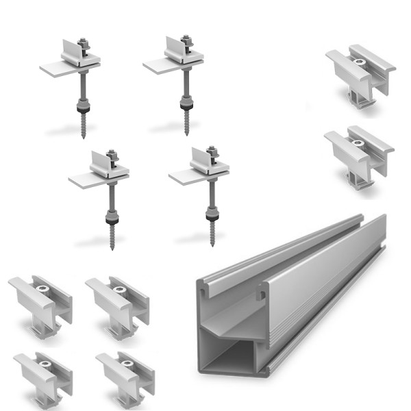 Mounting system for 2x100W solar panel