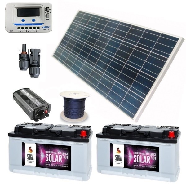 Solarni komplet 160W POLY in 100Ah 