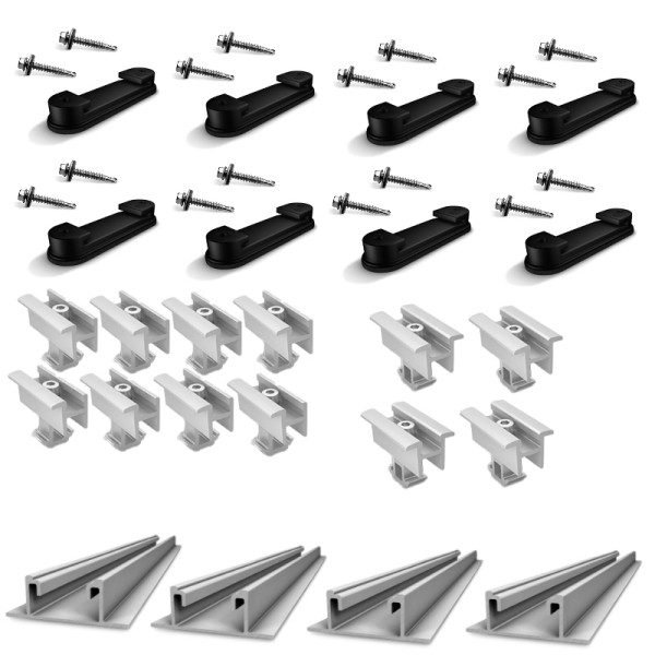 Mounting system for 4x300W solar panel