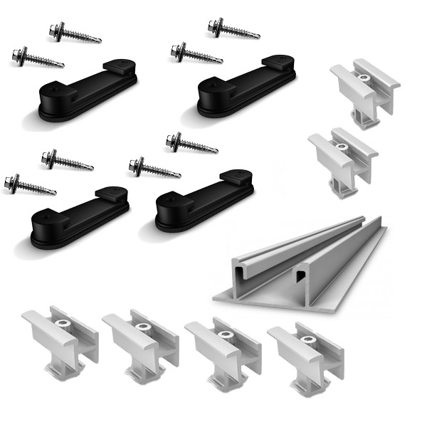 Mounting system for 2x150W solar panel