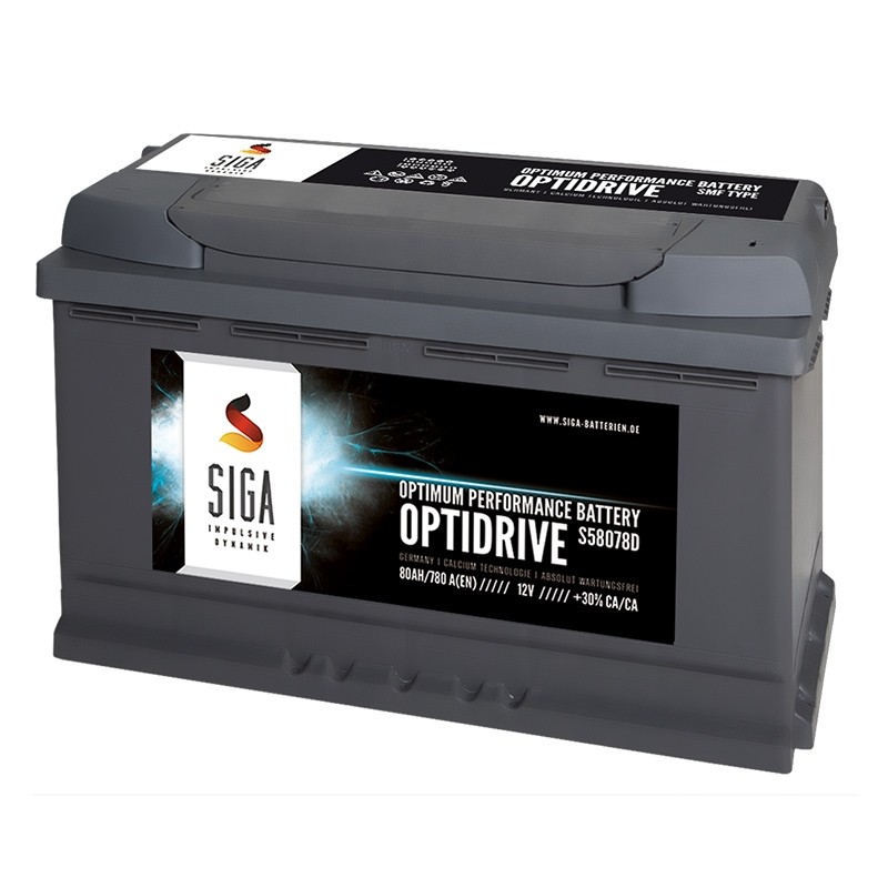 Avtomobilska baterija SIGA Optidrive 80Ah