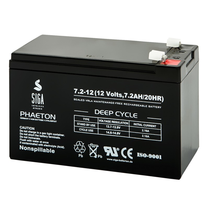 SIGA AGM akumulator 7,2 Ah, 12 V 